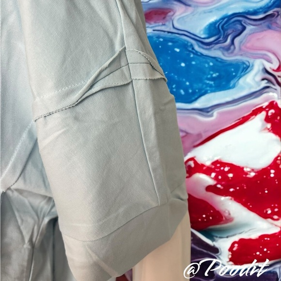 Oversized tinsel American flag tee S M L XL 2XL - Picture 5 of 7